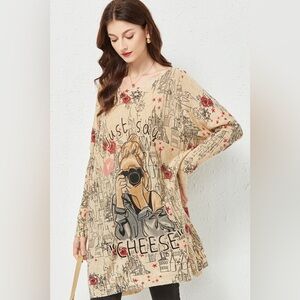 Don't Waste A Moment Printed Knit Top